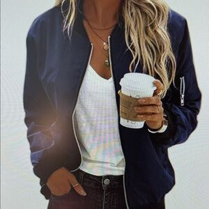 Women’s  Navy Bomber Jacket XL